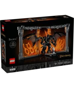 Alternative view of LEGO® Icons: The Lord of the Rings: Balrog™ Book Nook